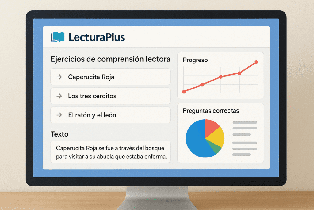 plataforma LecturaPlus ejercicios comprensión lectora infantil